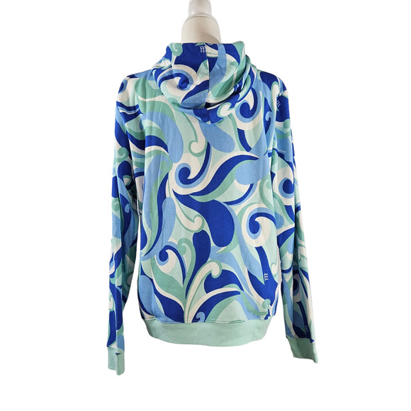 NWT Hill House The Allie Zip-Up Light Weight Jacket Sz. M Ocean Kaleidoscope - Picture 8 of 11